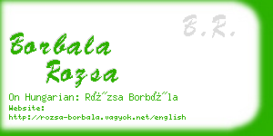 borbala rozsa business card